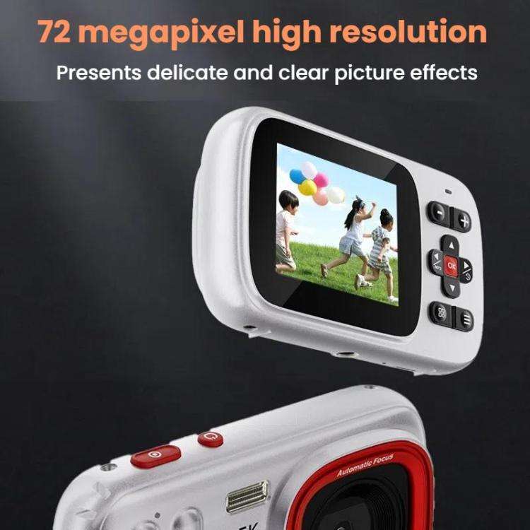 72 MP HD Digital Camera 2.4 Inch MP3 Listening Photo Video 16x Zoom DV(Rose Red)