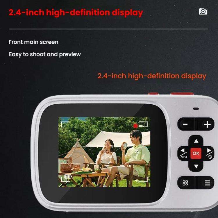 72 MP HD Digital Camera 2.4 Inch MP3 Listening Photo Video 16x Zoom DV(Rose Red)