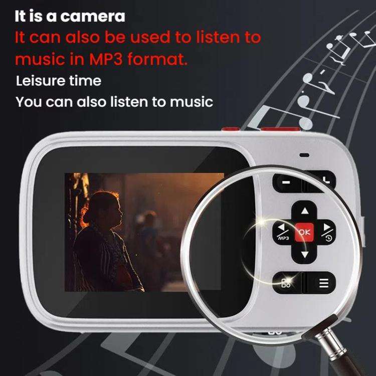 72 MP HD Digital Camera 2.4 Inch MP3 Listening Photo Video 16x Zoom DV(Rose Red)