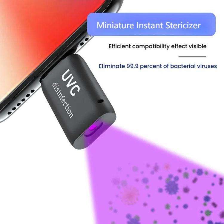 Type-C Mini LED Germicidal Light Cell Phone Adapter UVC Sterilization Lamp
