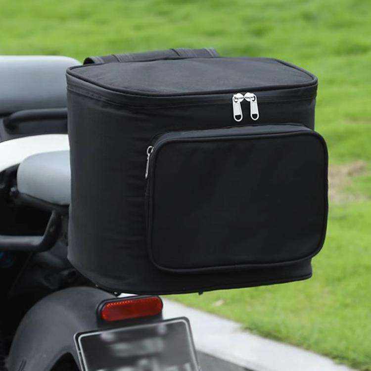 Electrical Motorcycle Waterproof Rear Backrest Hanging Bag Large Capacity Helmet Storage Bag(Black)