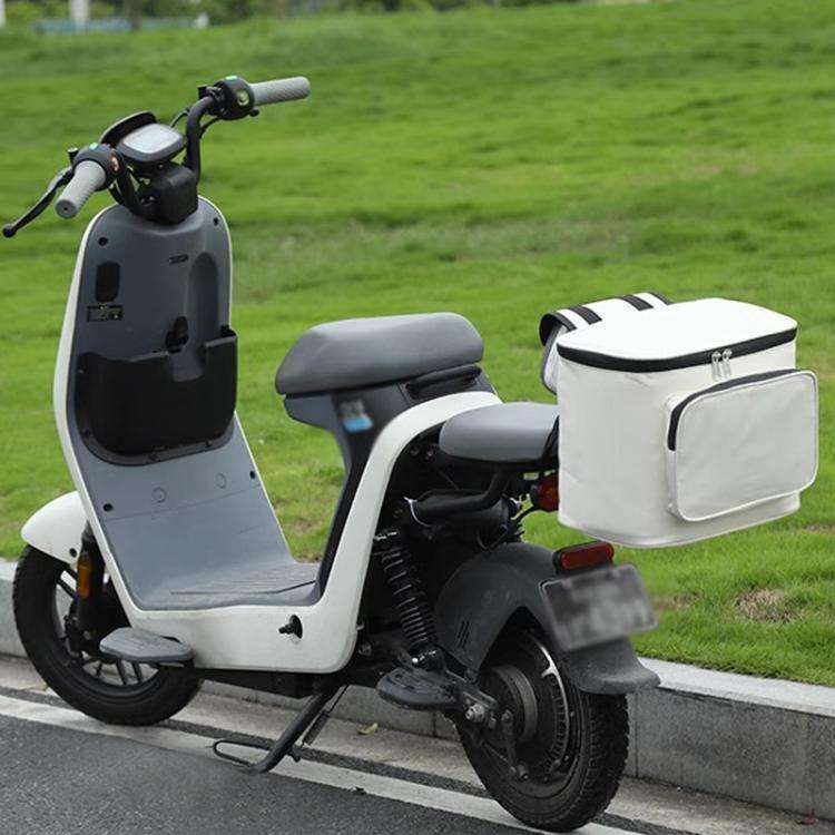 Electrical Motorcycle Waterproof Rear Backrest Hanging Bag Large Capacity Helmet Storage Bag(White)