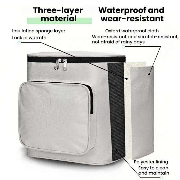 Electrical Motorcycle Waterproof Rear Backrest Hanging Bag Large Capacity Helmet Storage Bag(Black)