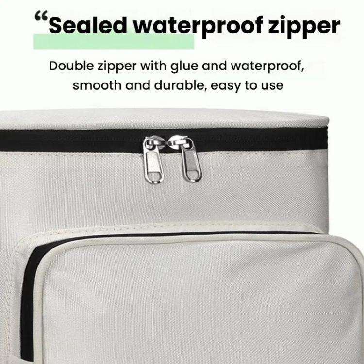 Electrical Motorcycle Waterproof Rear Backrest Hanging Bag Large Capacity Helmet Storage Bag(White)