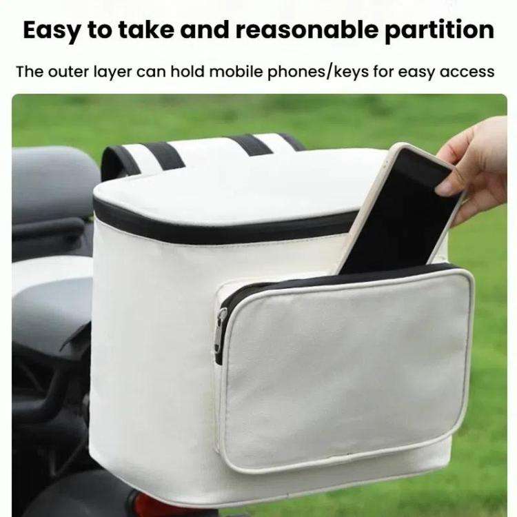Electrical Motorcycle Waterproof Rear Backrest Hanging Bag Large Capacity Helmet Storage Bag(Black)