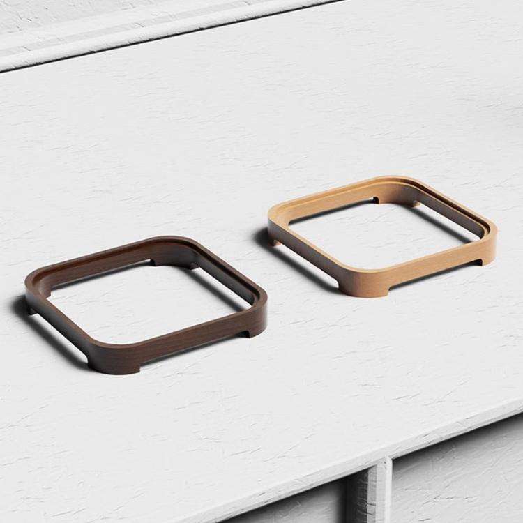 For MAC Mini M4 Wooden Desktop Host Bracket Base Heat Dissipation Rack, Spec: Walnut
