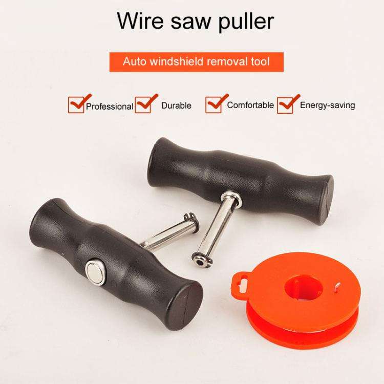 Wire Saw Windshield Removal Tool Hand-Pulled Wire Cable Puller(Wire Saw Puller)