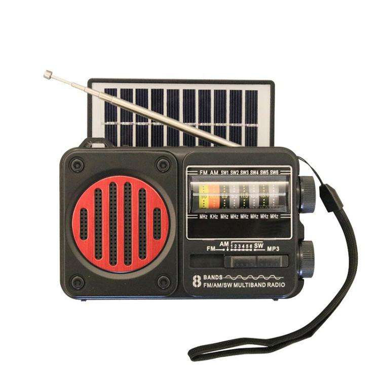 322BTS Solar Multi-band Antenna FM Radio Portable Flashlight Bluetooth Speaker(Random Color Deliv...