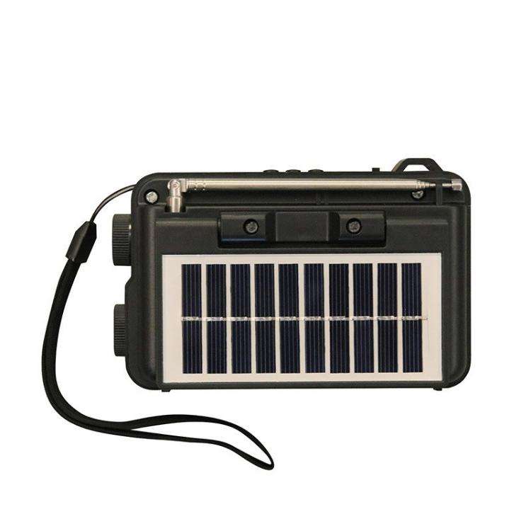 322BTS Solar Multi-band Antenna FM Radio Portable Flashlight Bluetooth Speaker(Random Color Deliv...