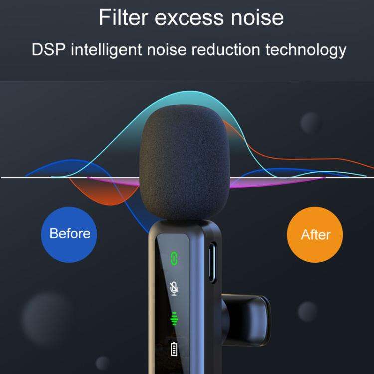 H65 3 In 1 Lavalier Wireless Microphone Outdoor Broadcast Noise Canceling Sports Camera Microphon...