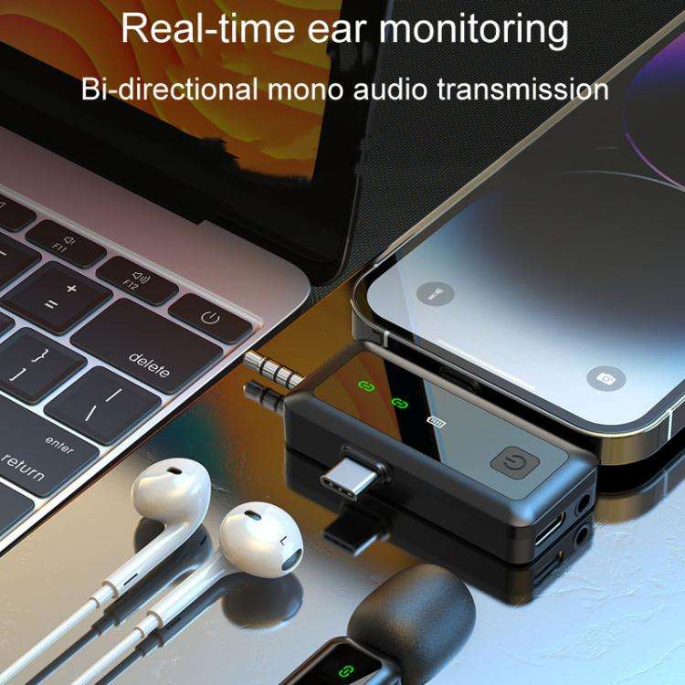 H65 3 In 1 Lavalier Wireless Microphone Outdoor Broadcast Noise Canceling Sports Camera Microphon...
