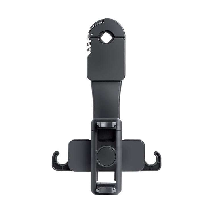 Car Rear Seat Headrest Multifunctional Rotating Telescopic Cell Phone Holder Hooks(Black)