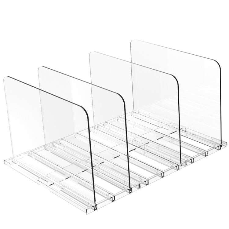 3 Bases 4 Dividers Closet Shelf Dividers Partition Accessory Adjustable Clothes Purses Handbag Or...