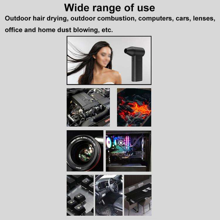 X5 130000 RPM High Speed Motor Dust Blowing Handheld Fan Mini Outdoor Camping Fire Blower(White)