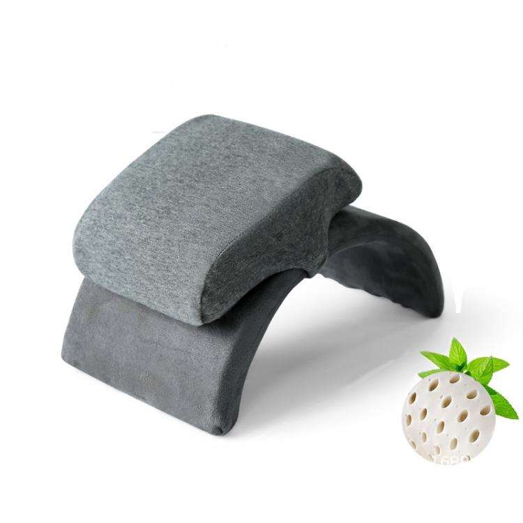 Office Folding Nap Pillow Portable Desk Sleeping Pillow, Color: L Latex Dark Gray