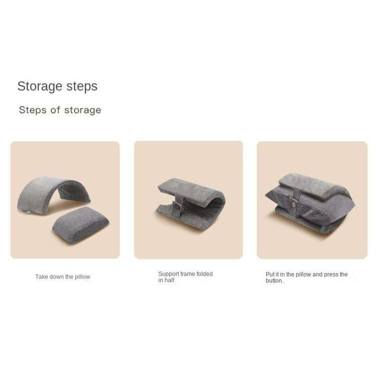Office Folding Nap Pillow Portable Desk Sleeping Pillow, Color: Foam Dark Gray