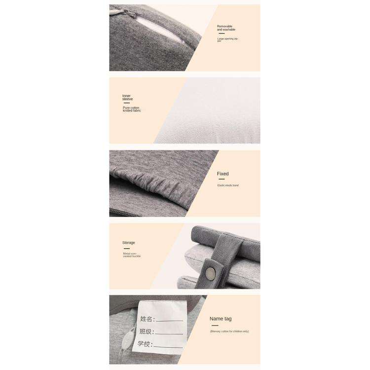 Office Folding Nap Pillow Portable Desk Sleeping Pillow, Color: L Latex Dark Gray