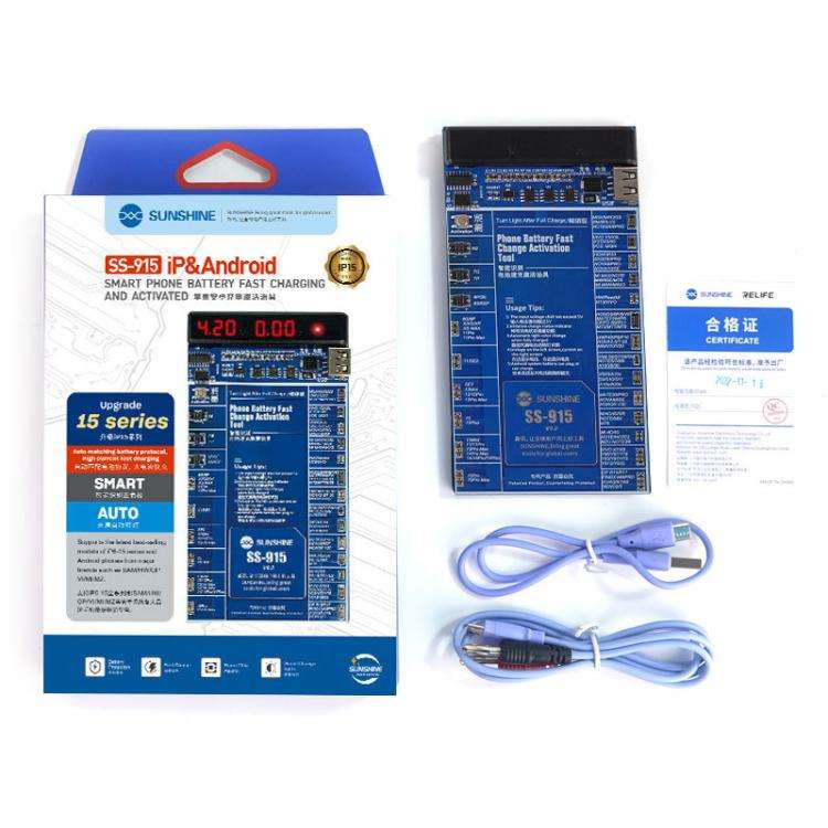 SUNSHINE SS-915 For iPhone Android Mobile Phone Repair Battery Charging Activation Board V9 Batte...