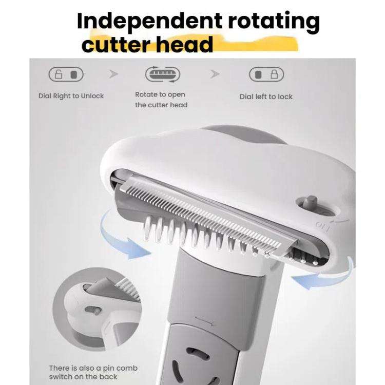 3-in-1 Pet Grooming Comb Sticky Roller for Cats and Dogs, Removes Loose Hair, Detangles, Spec: La...