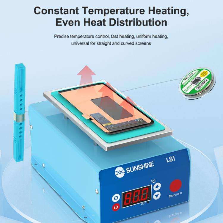 SUNSHINE LS1 Mobile Phone LCD Screen Repair Heated Separator Curved Straight Screen Frame Removal...