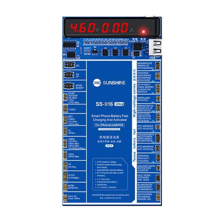 SUNSHINE SS-916 Ultra Charging Activation Fixture 5-9V Adaptive Voltage Support iPhone 16 Series ...