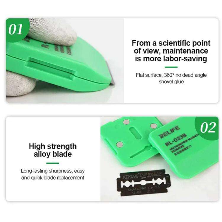 RELIFE RL-023B Multi-purpose Magnetic Spatula LCD Screen Degumming Glass Cleaning Knife