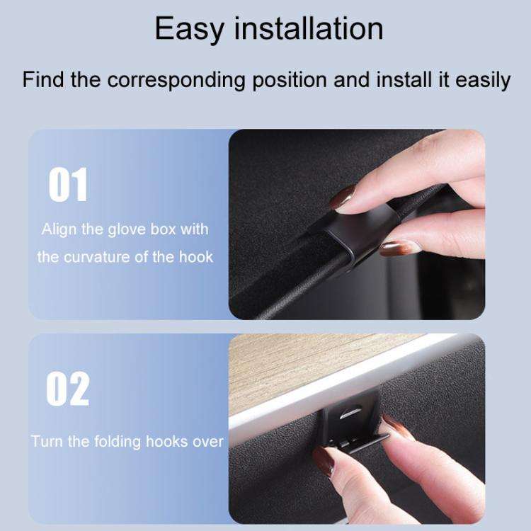 For Tesla New Model 3 / Y Car Passenger Glove Box Hidden Hook(Black)