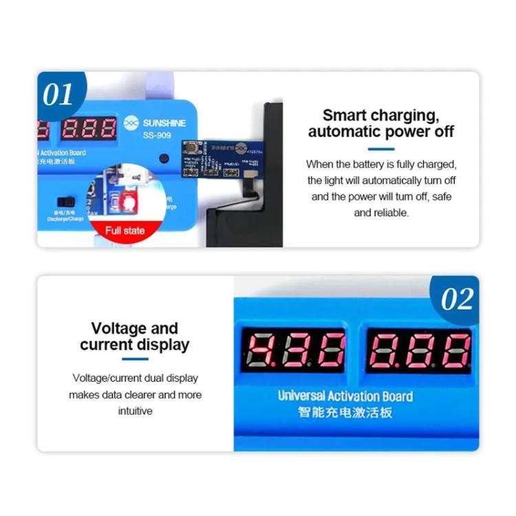 SUNSHINE SS-909 V9.0 Universal Battery Activation Board Quick Charge Maintenance Line For IPhone ...