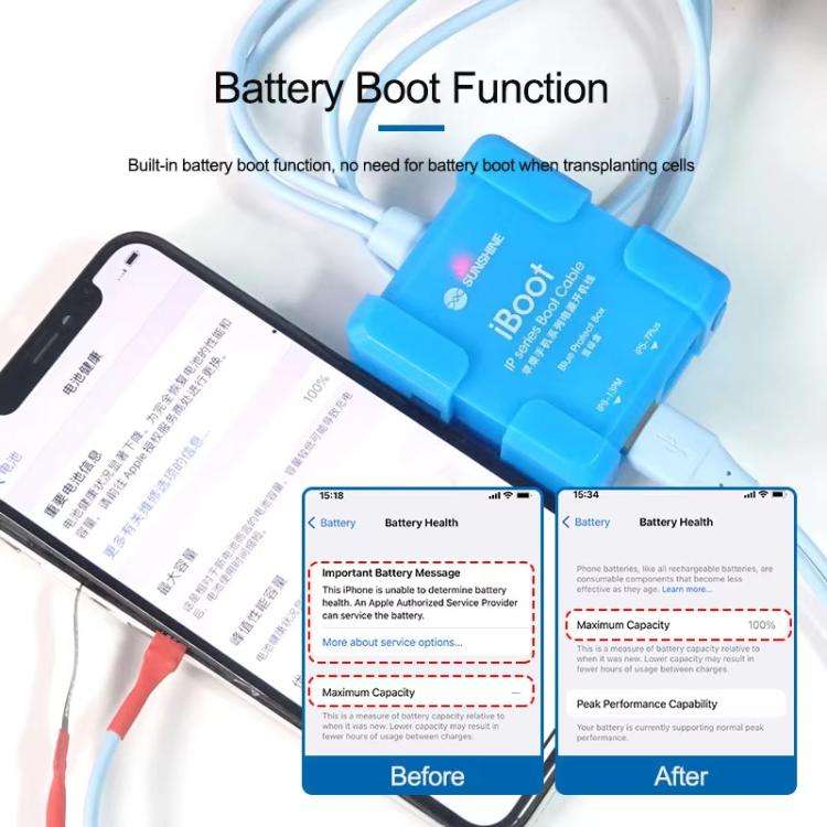 SUNSHINE iBoot A For iPhone Battery Power Supply Test Boot Cable Cell Phone Repair Boot Control Line