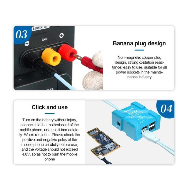SUNSHINE iBoot A For iPhone Battery Power Supply Test Boot Cable Cell Phone Repair Boot Control Line