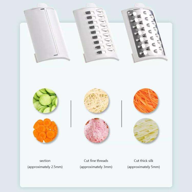 CY-661 3-in-1 Kitchen Multifunctional Roller Electric Vegetable Cutter, Spec: Green EU Plug