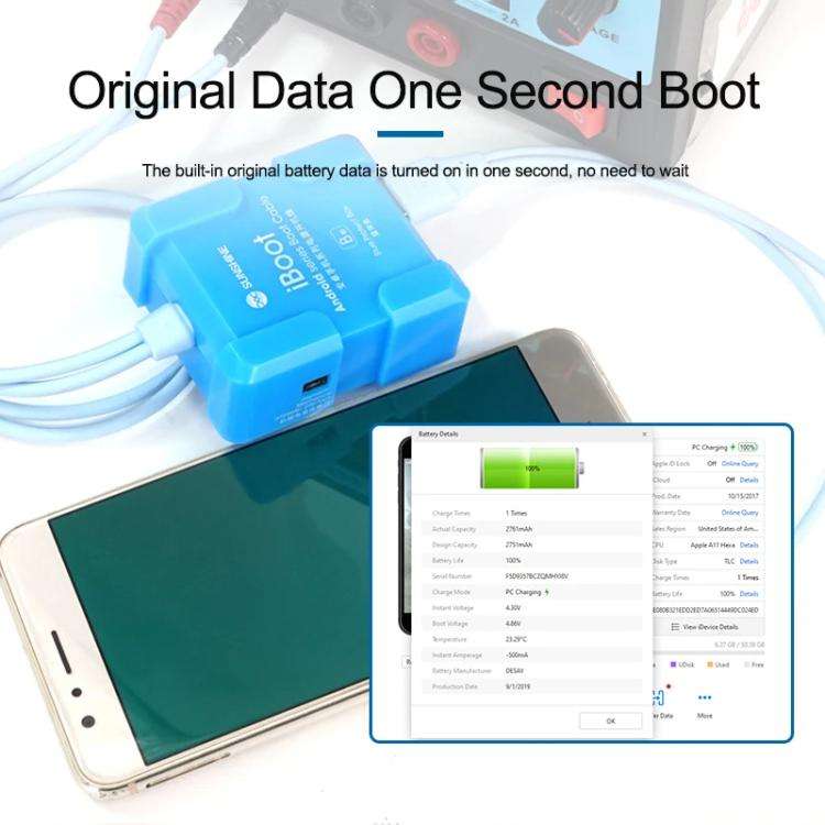 SUNSHINE iBoot B For Android 5V Power Cable Mobile Phone Repair Tool Battery Power Test Boot Cable