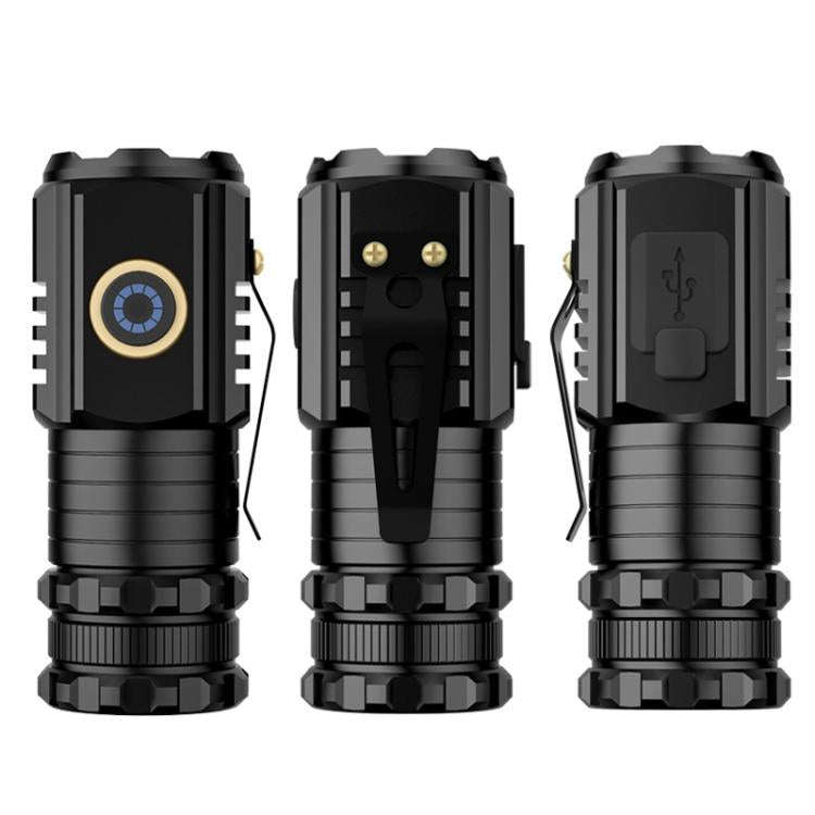3LED Mini Flashlight Rechargeable Waterproof Torch with Tail Magnet & Battery S400