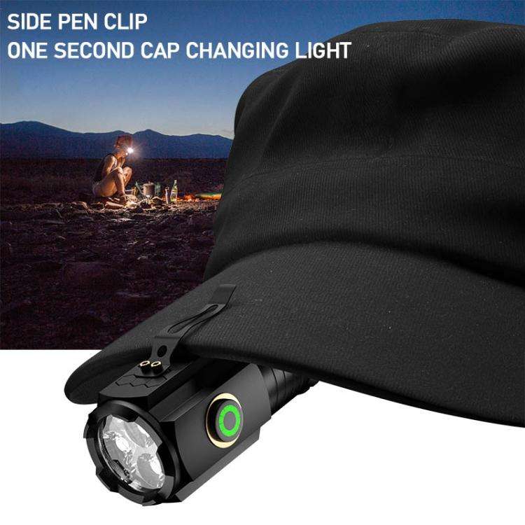 3LED Mini Flashlight Rechargeable Waterproof Torch with Tail Magnet & Battery S400