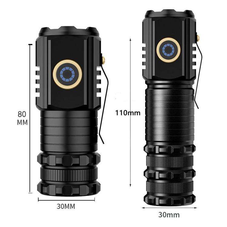 3LED Mini Flashlight Rechargeable Waterproof Torch with Tail Magnet & Battery S400