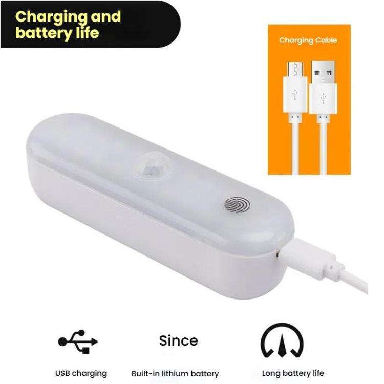 Magnetic LED Cabinet Light Motion Sensor Rechargeable Lamp 20 LEDs 3-color Temperature A68-3A-11cm