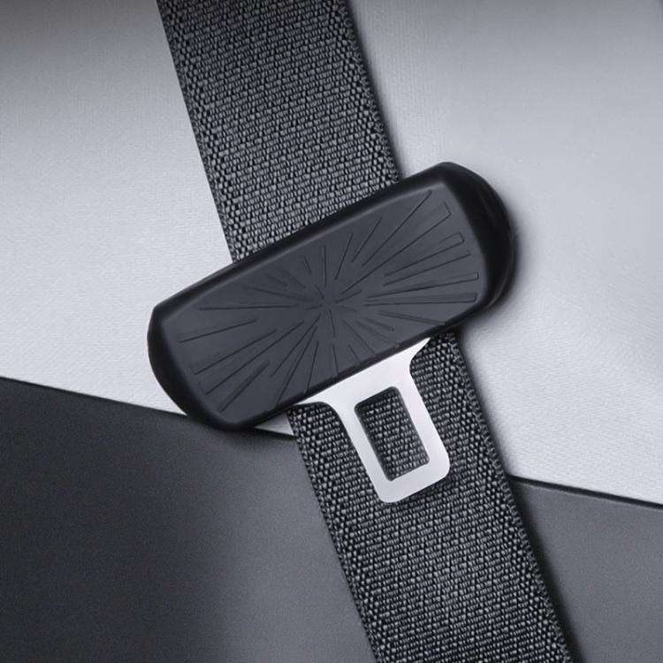 For Tesla Model 3 / Y Car Seat Belt Anti-Collision Silicone Protective Cover(Black)