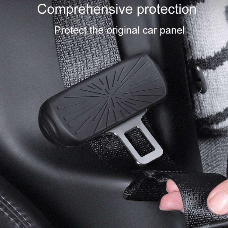 For Tesla Model 3 / Y Car Seat Belt Anti-Collision Silicone Protective Cover(Black)