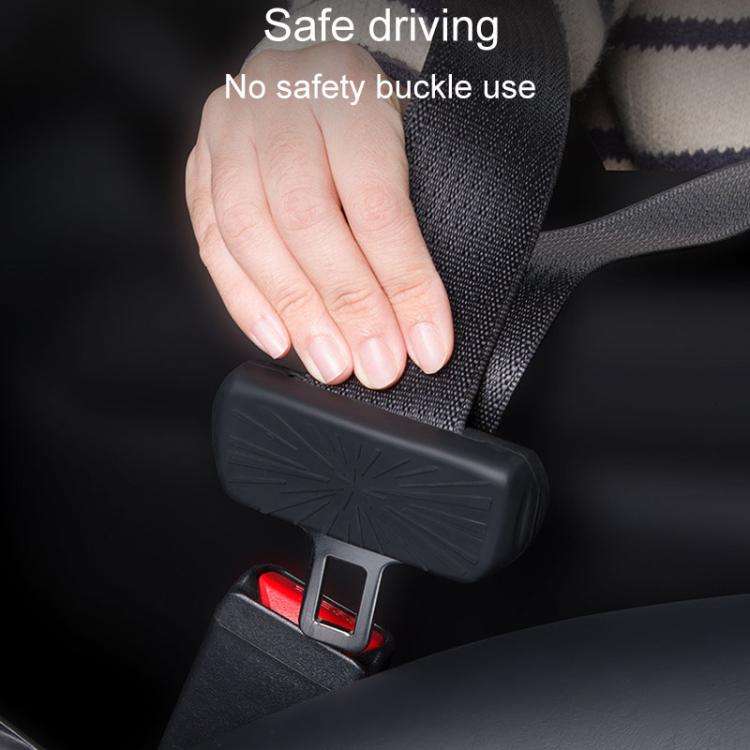 For Tesla Model 3 / Y Car Seat Belt Anti-Collision Silicone Protective Cover(Black)