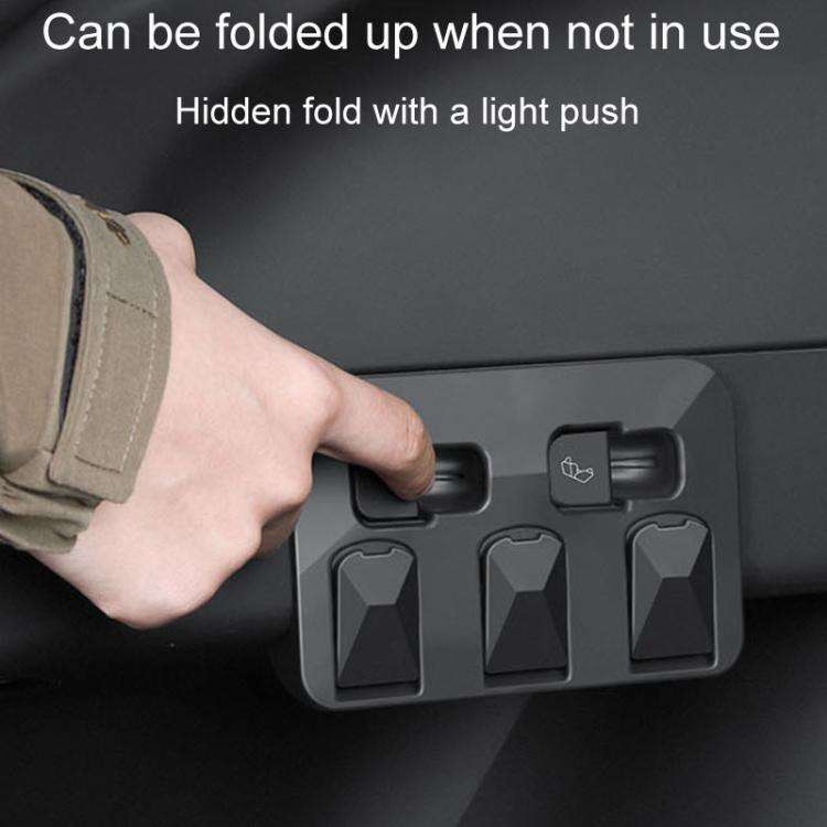 For Tesla Model Y Car Hidden Trunk Modification Button Folding Hook(Black)