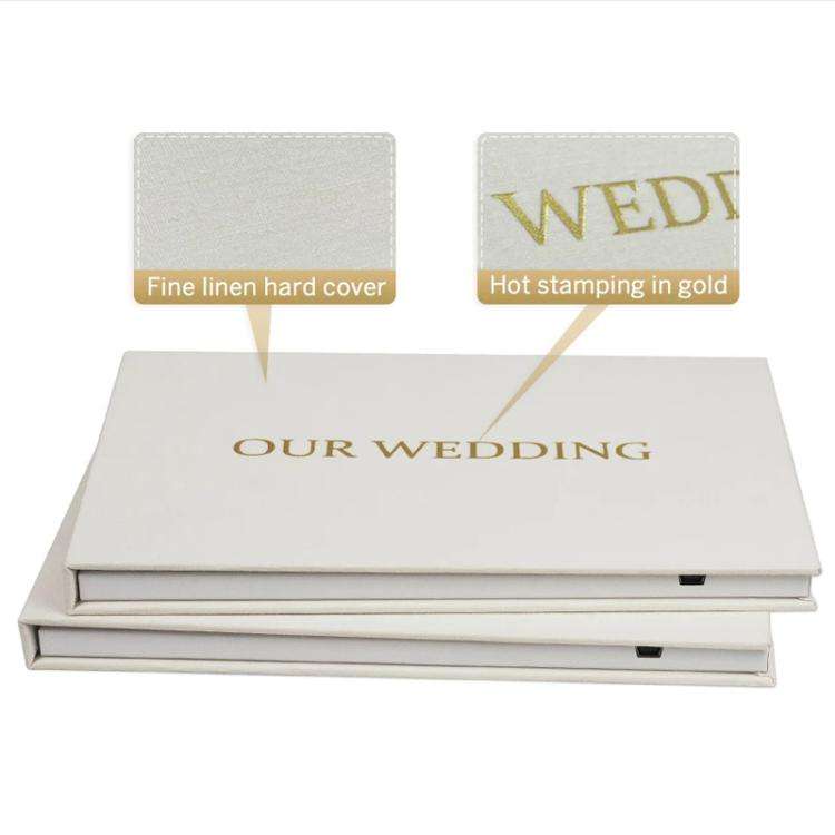 7 Inch IPS Display Multifunctional Commercial Wedding Video Invitation Linen Bound Video Album, S...