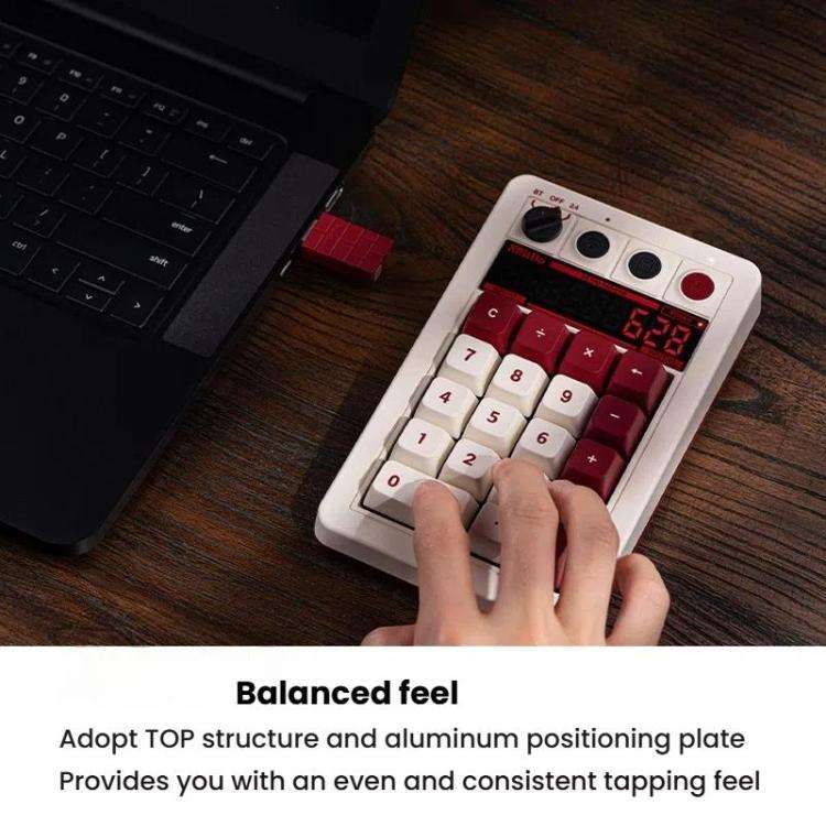 8BitDo Retro18 Tri-mode Connection Computer Mechanical Numeric Keyboard Counter 2 In 1(Light Gray...