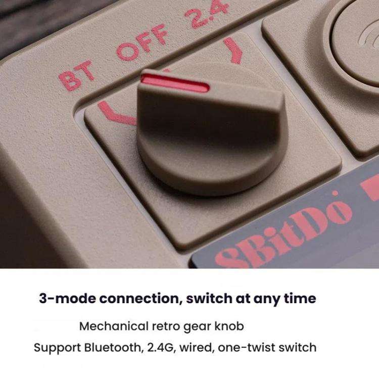 8BitDo Retro18 Tri-mode Connection Computer Mechanical Numeric Keyboard Counter 2 In 1(Light Gray...