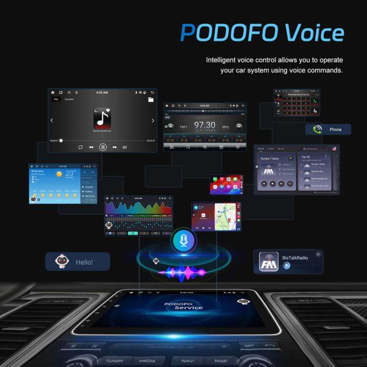 4+64G 10 Inch Android 13.0 Universal Player Car Reversing Center Control Integrated Machine(Stand...