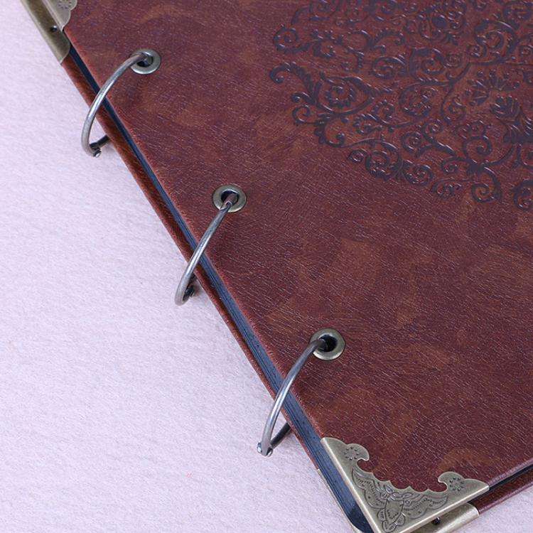 16 inch Art Vintage Leather Photo Album DIY Hand-pasted Photo Album Binder Picture Scrapbook, Siz...