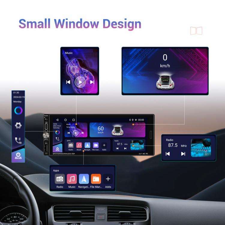 6.9 Inch Horizontal Screen Android 13.0 Car Player Car Center Control Integrated Machine, Style: ...