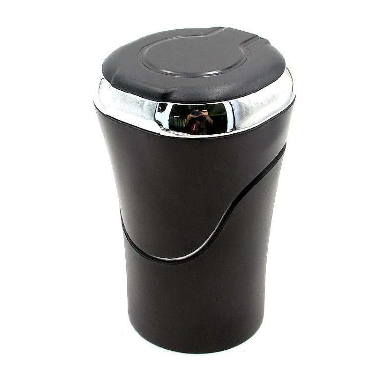 N09A Car Removable Cigarette Ashtray With Light And Lid(Silver)