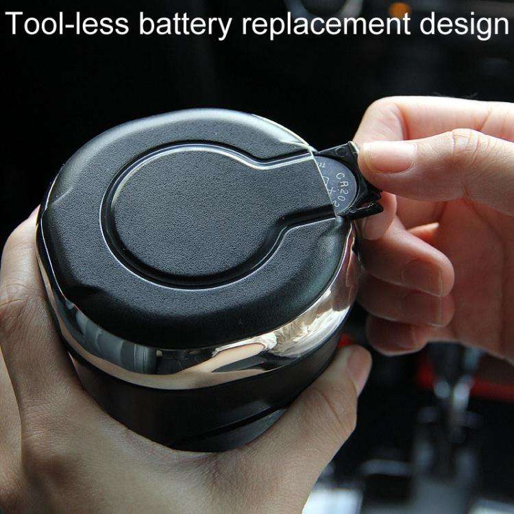 N09A Car Removable Cigarette Ashtray With Light And Lid(Silver)