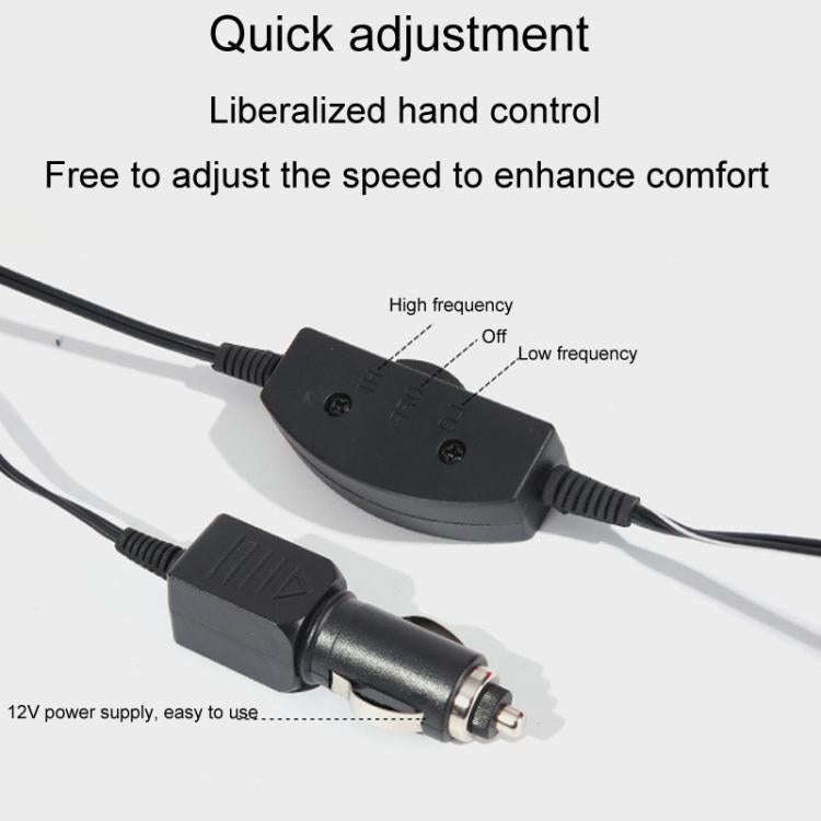 Automotive Universal Electrical Massage Lumbar Cushion Car Lumbar Support Pad(Black)