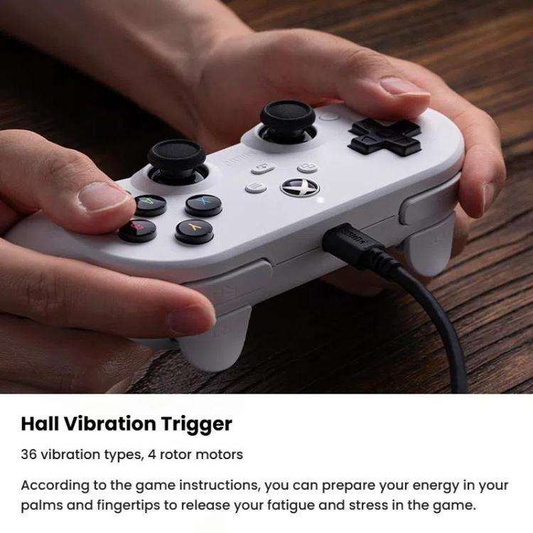 For Xbox One / Series X / Series S 8BitDo Pro2 Wired Gamepad(White)